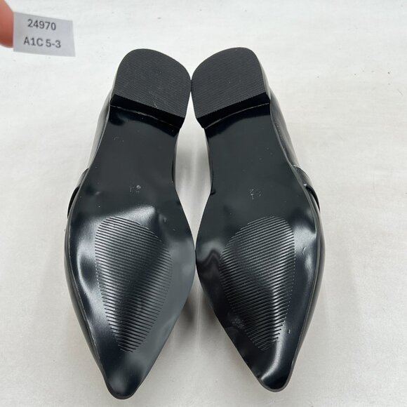 YDN Leopard Black Loafers Comfort Stacked Low Heel Poined Slip On Walking Shoes - Picture 7 of 8